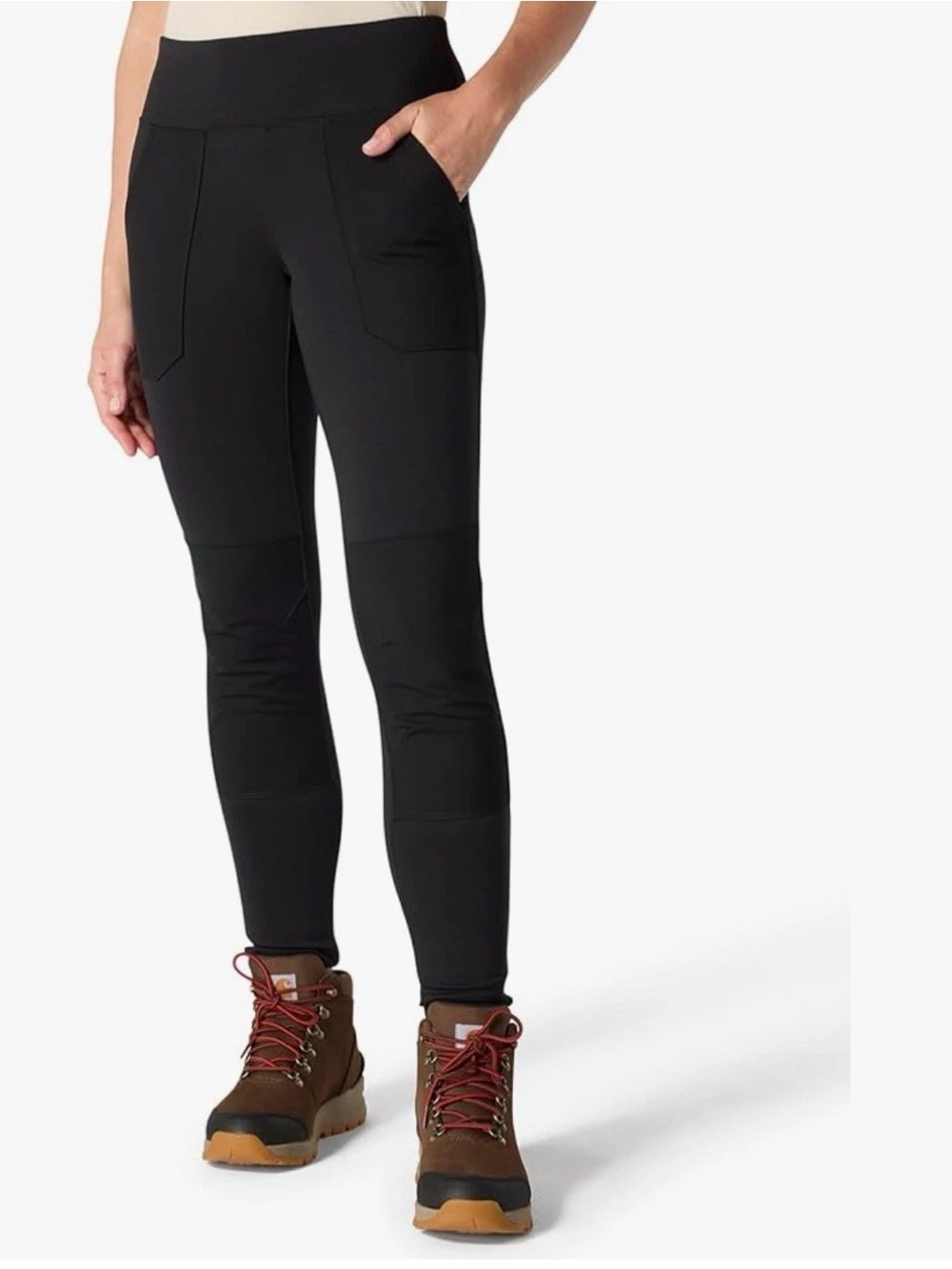 Carhartt Womens Black Force Fitted Lightweight Ankle Length Leggings Size L Tall